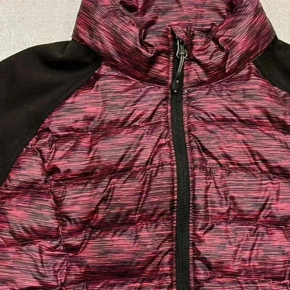 [W-XL]  32 Degree Heat Purple Pattern Zip Up Puffer Spandex Sleeves Jacket s - Picture 2 of 12